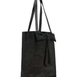 Black Bow Haircalf Leather Tote Bag | BYYEY