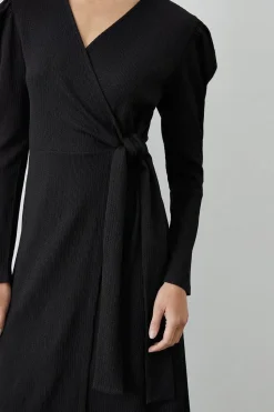 Black Jersey Wrap Dress