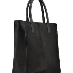 Black Large Calf Hair Large Leather Tote | BYBXX