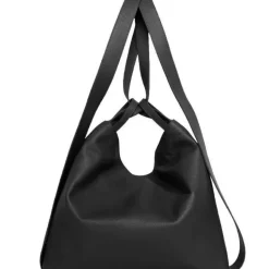 Black Pebbled Leather Convertible Tote Backpack | BYEDD