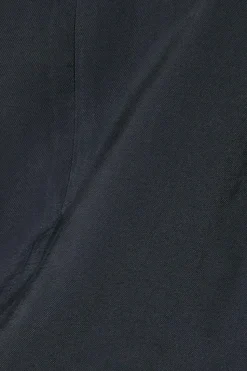 Black Pleat Neck Detail Top