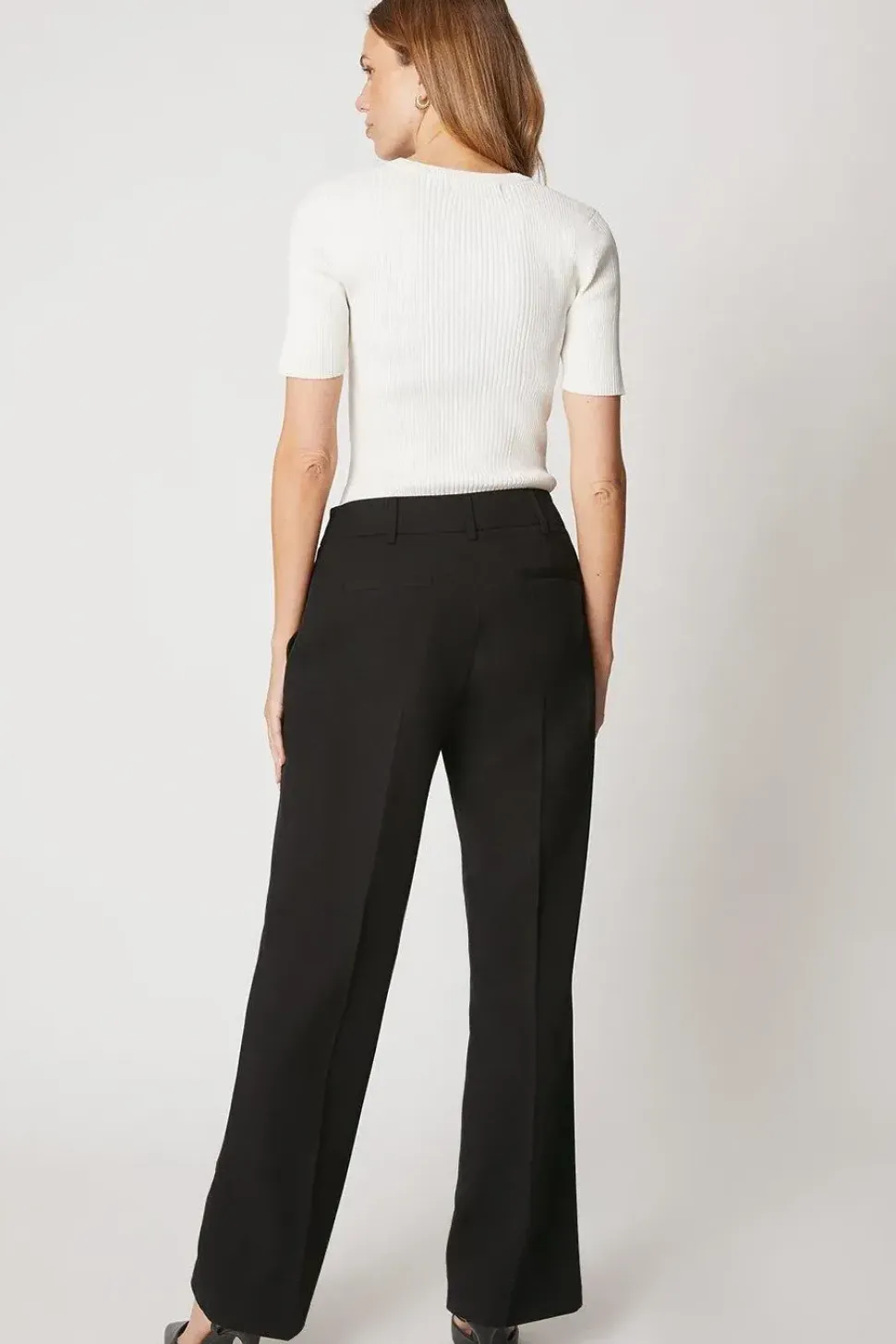 Black Smart Wide Leg Trousers