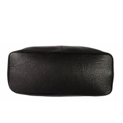 Black Soft Pebbled Leather Hobo Bag | BRRXD