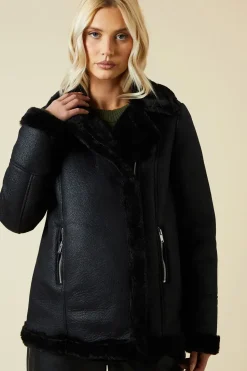 Black Suede Aviator Jacket