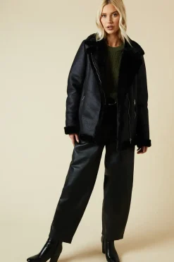 Black Suede Aviator Jacket