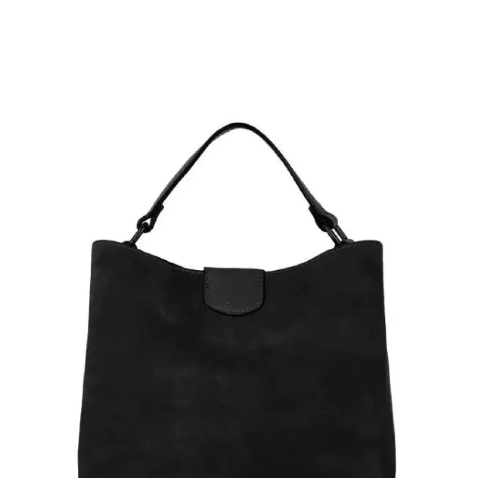 Black Suede Leather Grab Bag | BBYBB