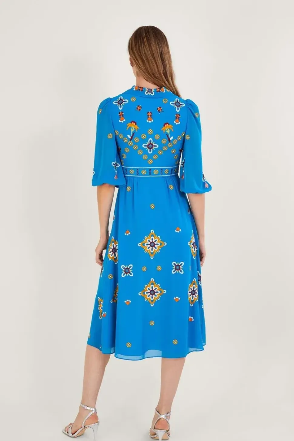 Blair Embroidered Shirt Dress in Recycled Polyester