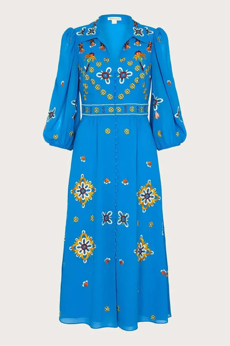 Blair Embroidered Shirt Dress in Recycled Polyester