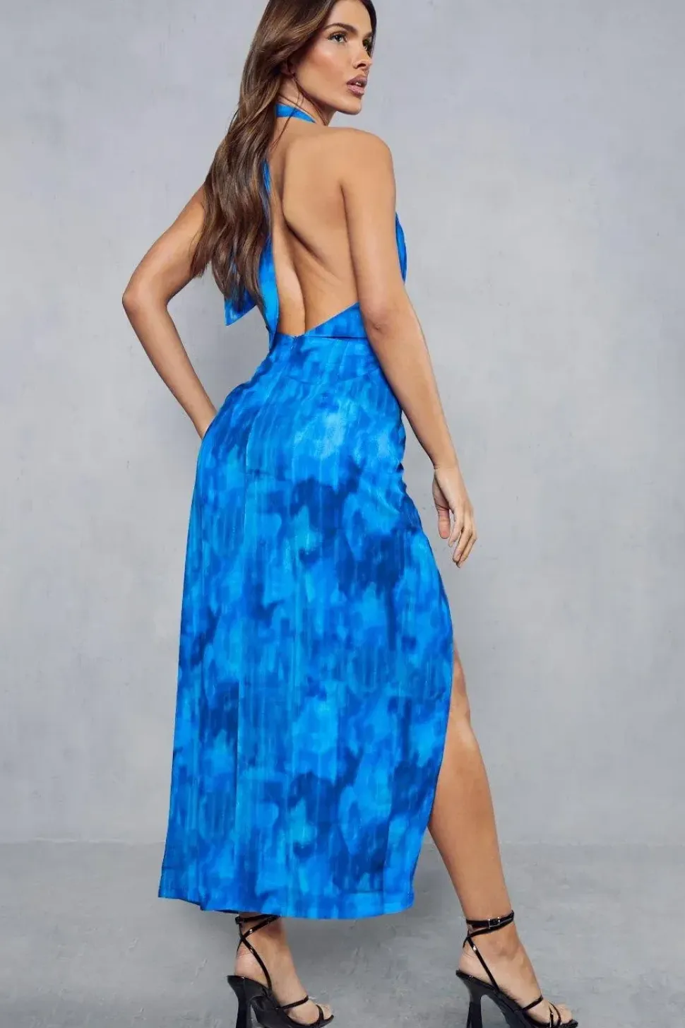 Bleached Printed Maxi Dress