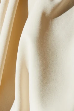 Blouson Bardot Detail Pencil Midi Dress