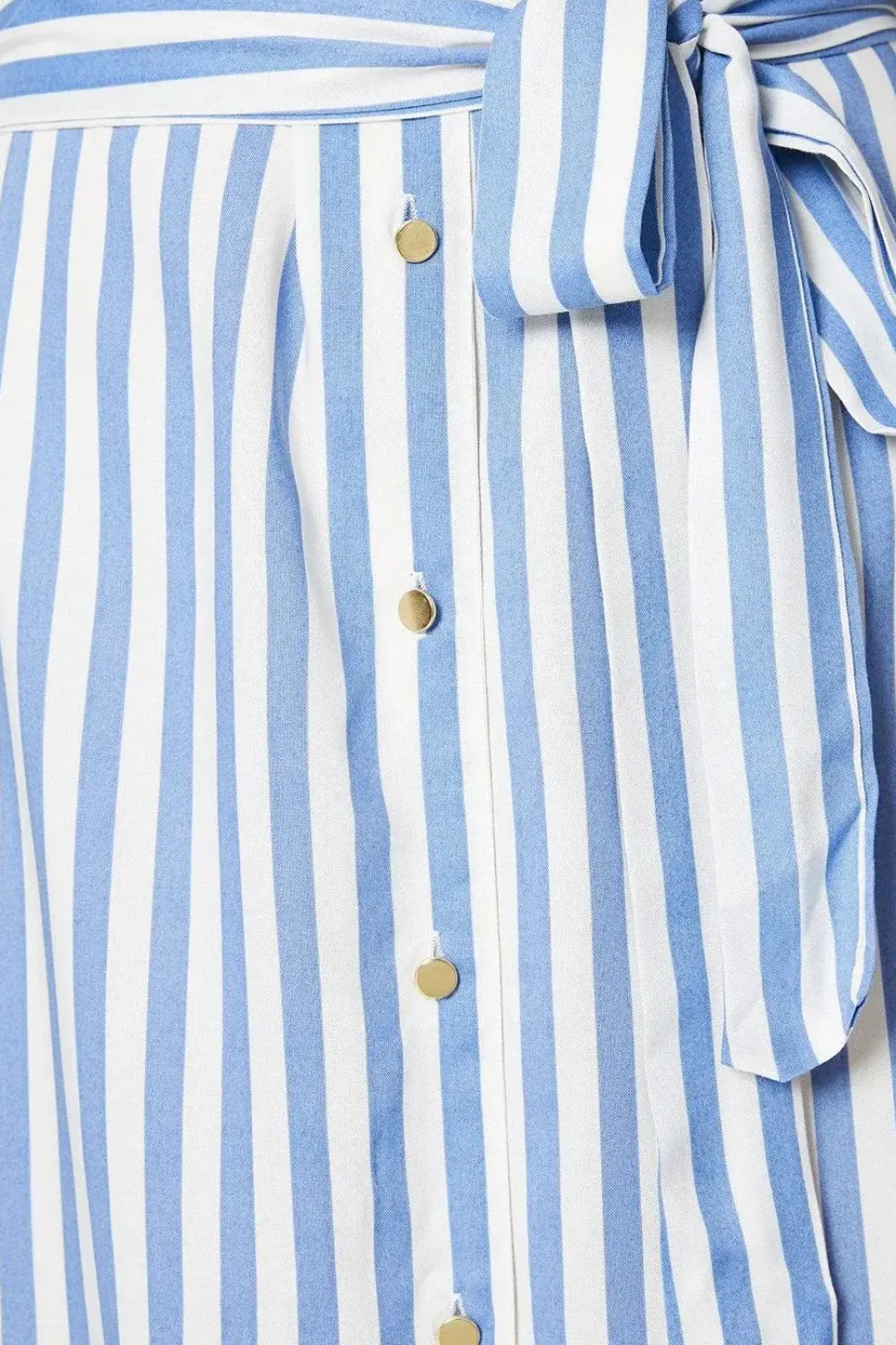 Blue Stripe Midi Shirt Dress