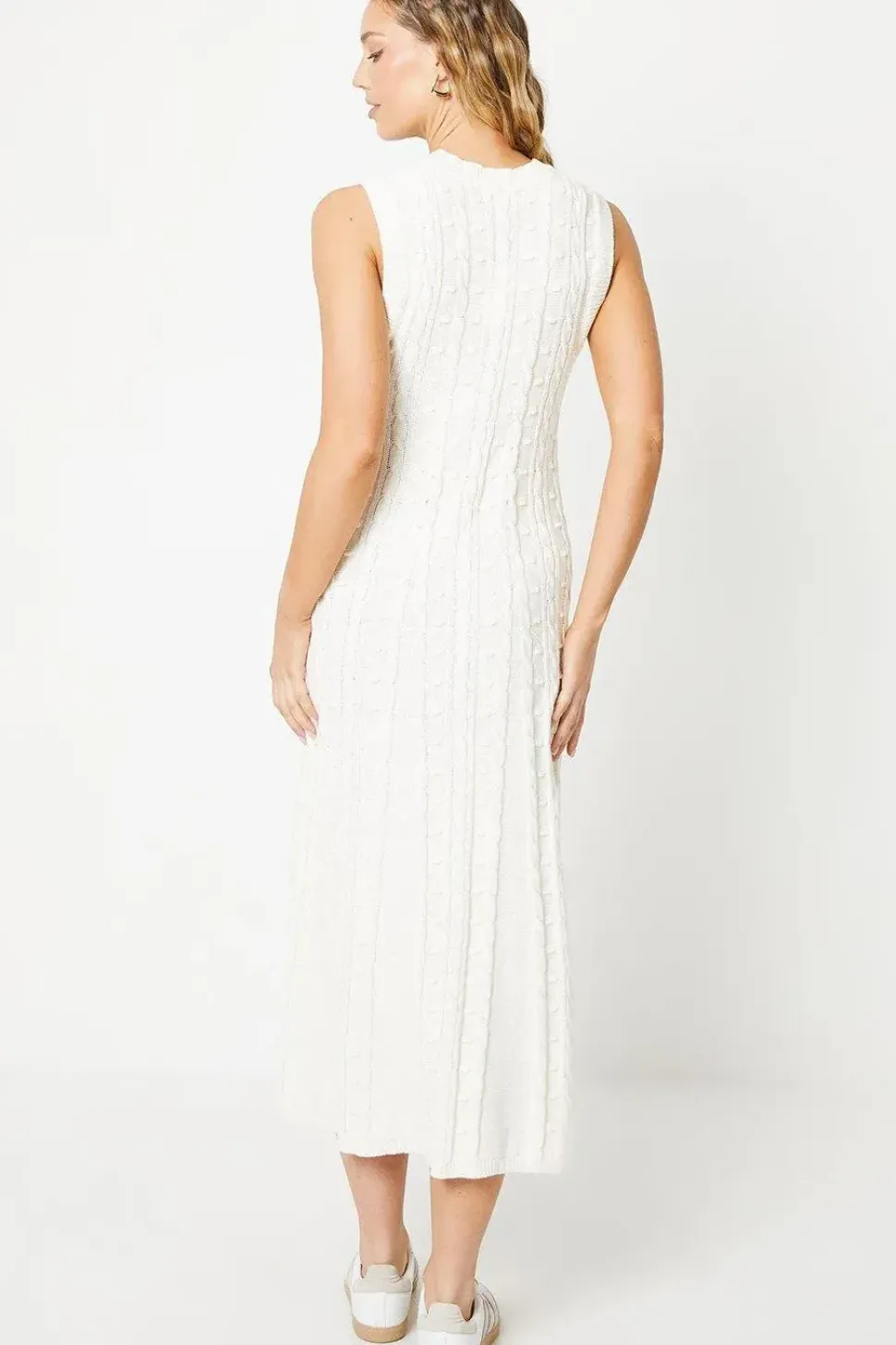 Bobble Stitch Knitted Maxi Dress