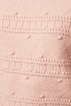 Bobble Zig Zag Stitch Detail Jumper