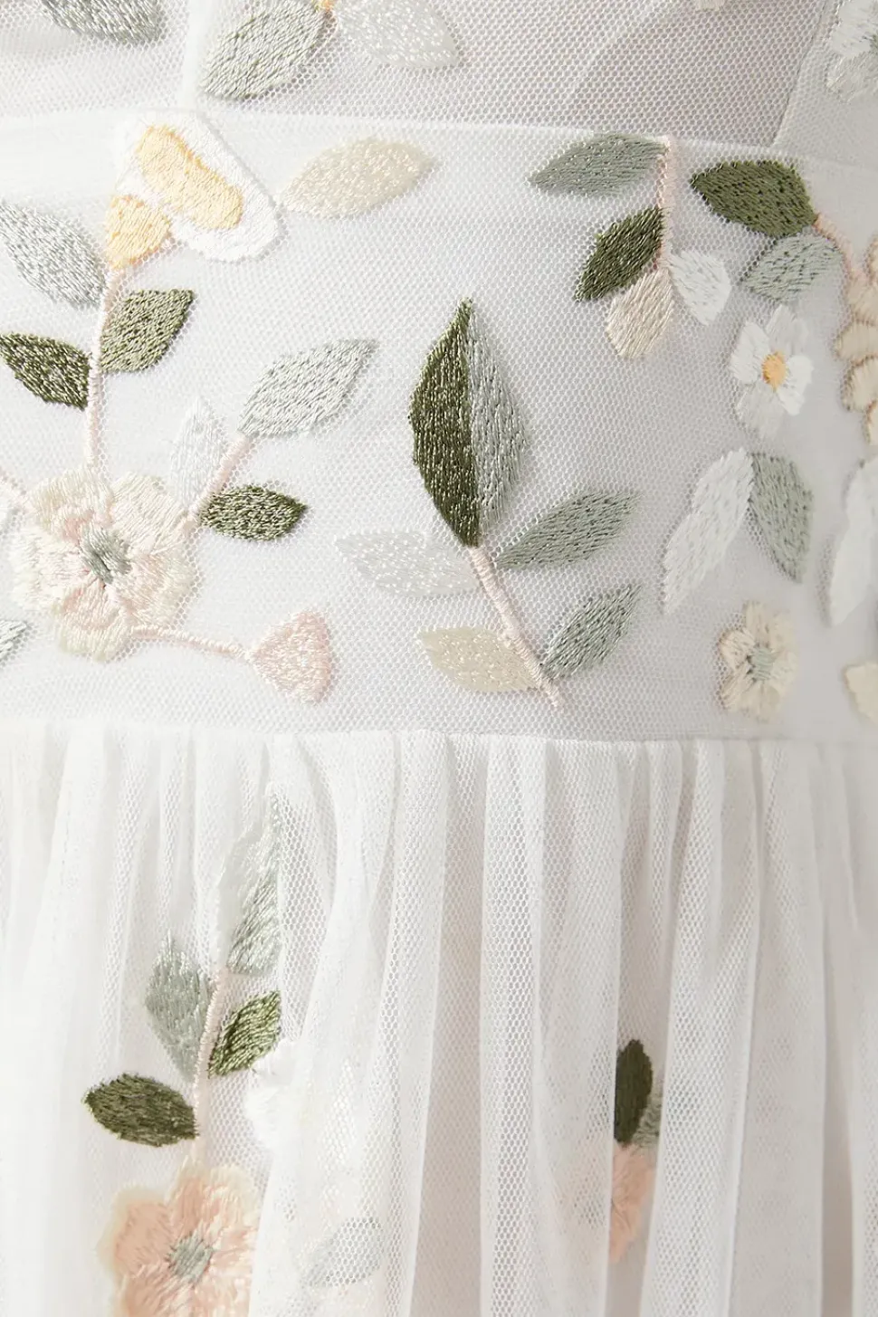 Boho Long Sleeve Embroidered Maxi Wedding Dress