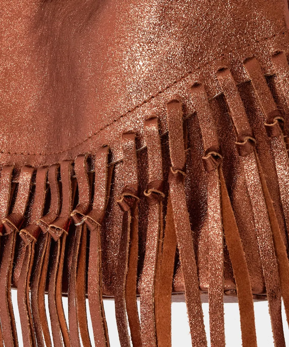 Boho Tassel Trim Premium Suede Shoulder Bag