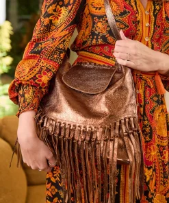 Boho Tassel Trim Premium Suede Shoulder Bag