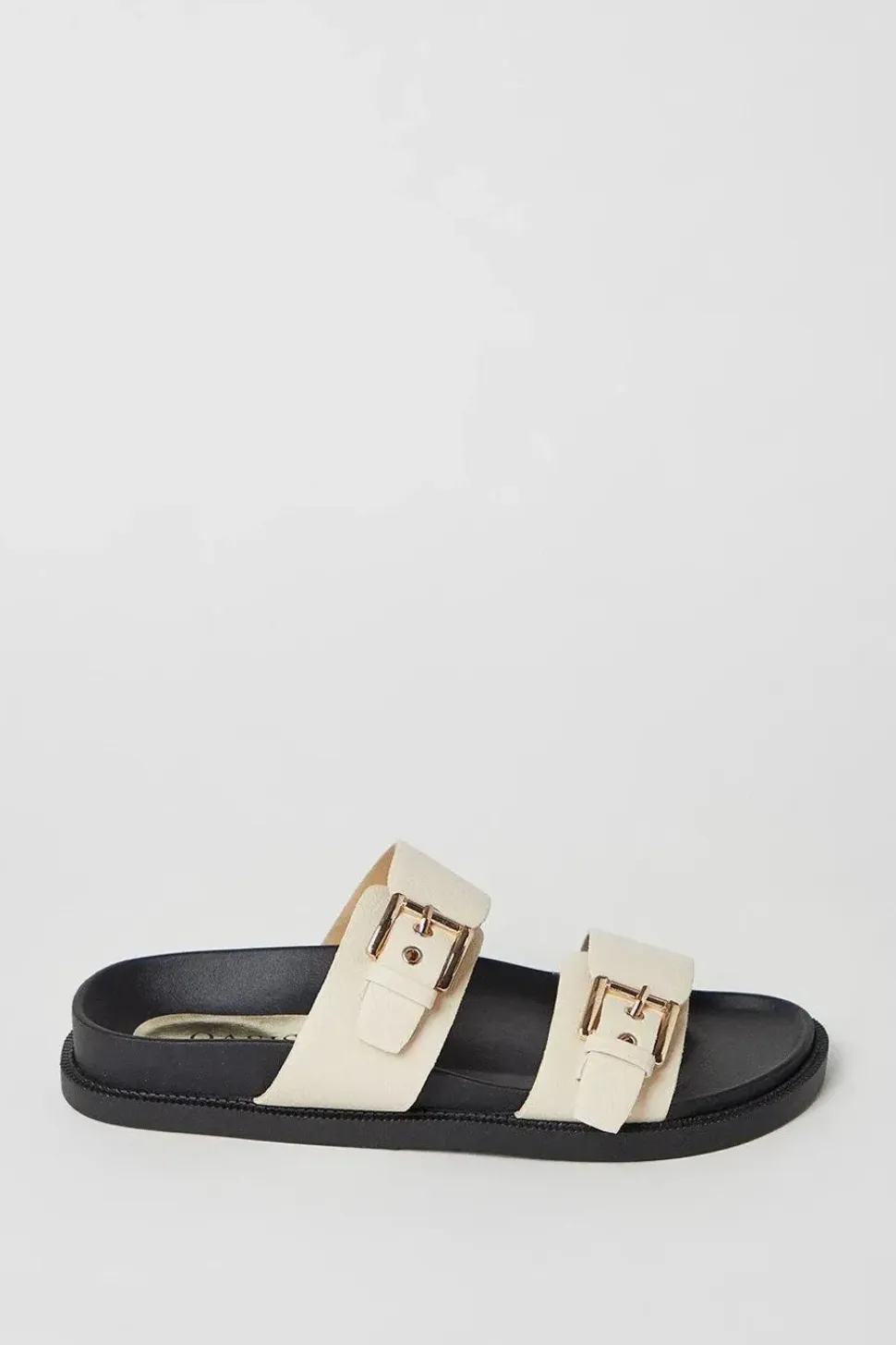 Bolivia Double Buckle Footbed Mule Sandals