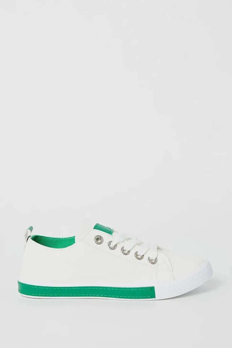 Bonita Diamante Eyelet Lace Up Trainers