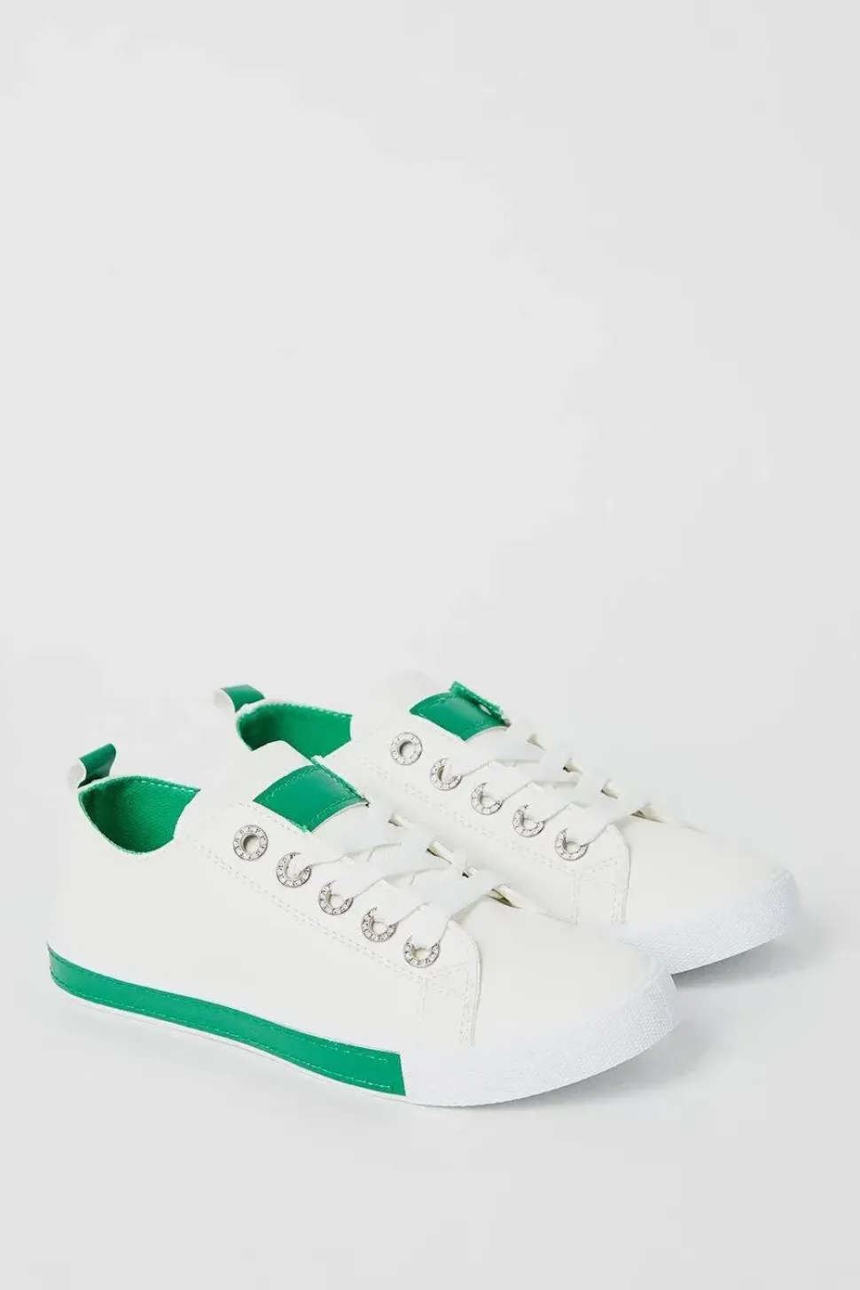 Bonita Diamante Eyelet Lace Up Trainers