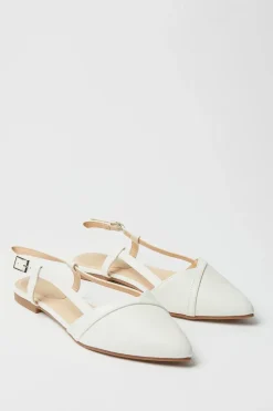 Bonita Slingback Mix Material Flat Point Shoes