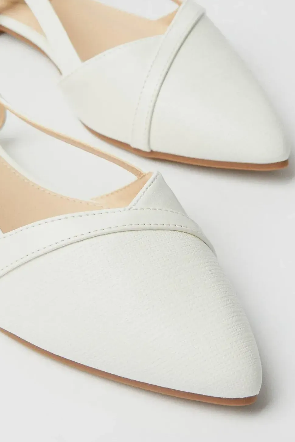 Bonita Slingback Mix Material Flat Point Shoes