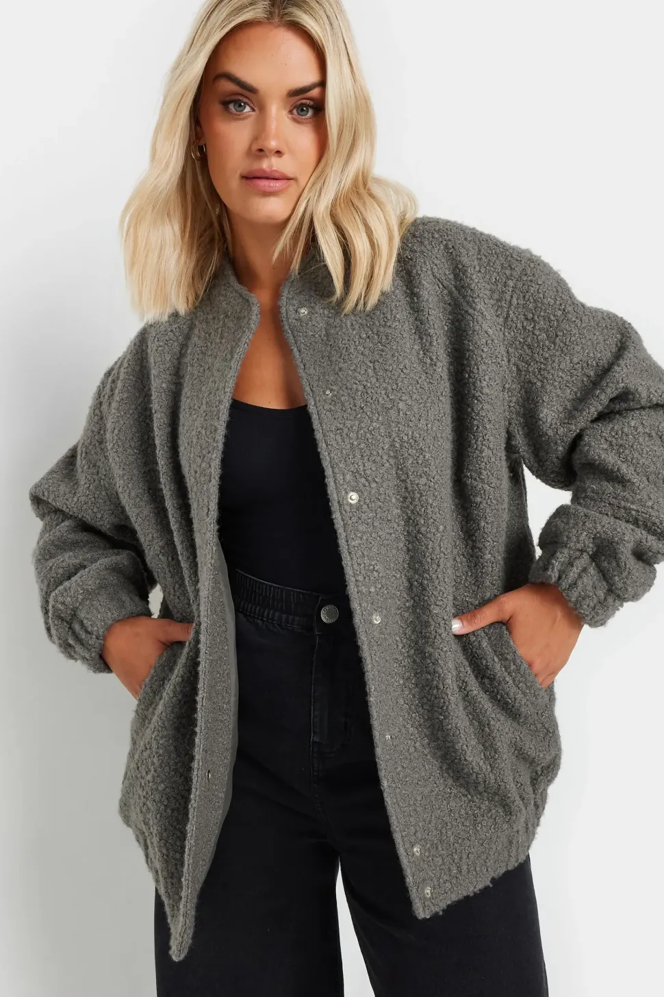 Boucle Bomber Jacket