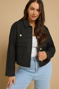 Boucle Button Detail Jacket