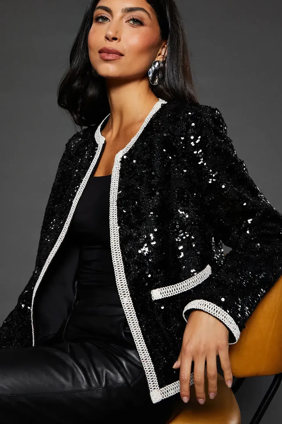 Boucle Sequin Jacket