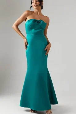 Bow Bandeau Fishtail Bridesmaid Dress