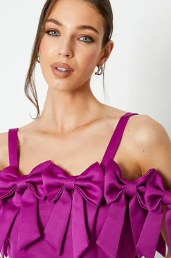 Bow Boodice Wide Leg Culotte Jumpsuit