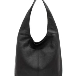 Bow Compact Haircalf Leather Tote Bag Black | BBLYN