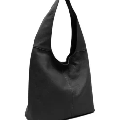 Bow Compact Haircalf Leather Tote Bag Black | BBLYN