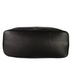 Bow Compact Haircalf Leather Tote Bag Black | BBLYN