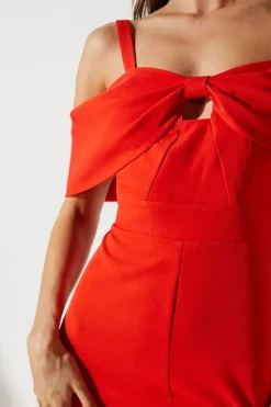Bow Off The Shoulder Jumpsuit