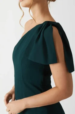 Bow One Shoulder Bridesmaid Dress
