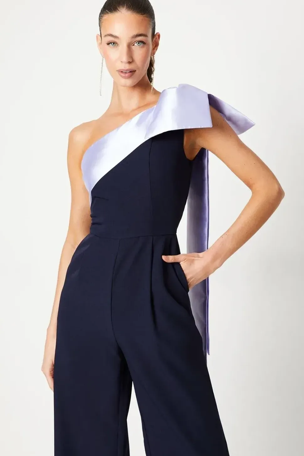 Bow One Shoulder Jumpsuit