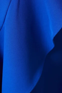 Bow Ruffle Round Neck Midi Dress