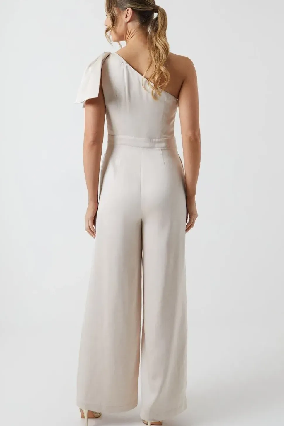 Bow Shoulder Bridesmaid Jumpsuit