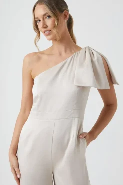 Bow Shoulder Bridesmaid Jumpsuit