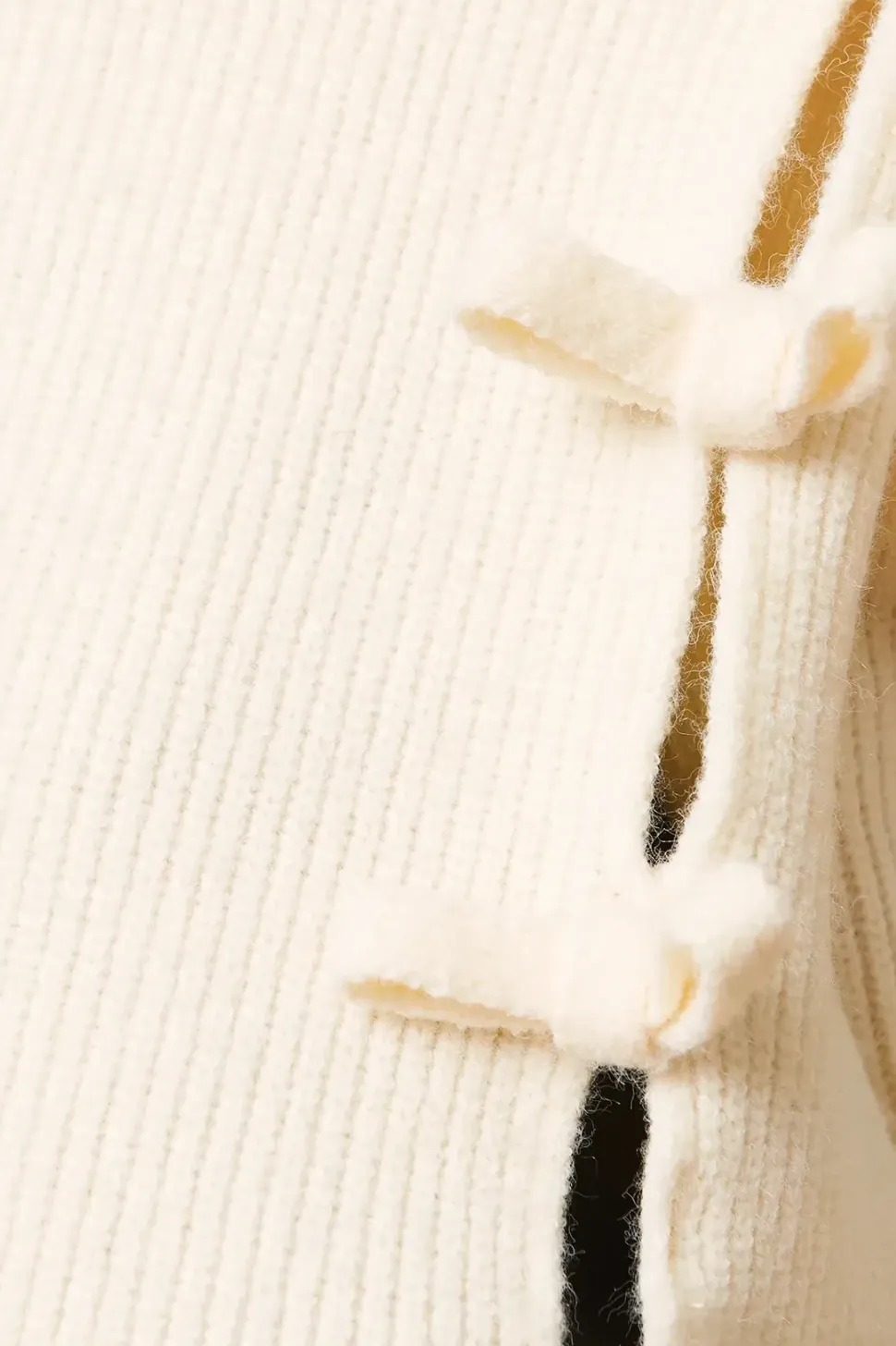 Bow Side V Neck Jumper