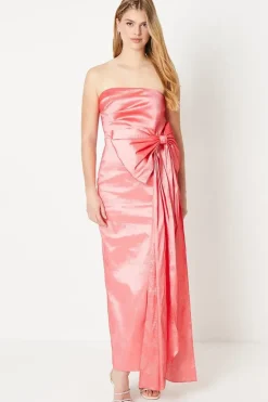Bow Taffeta Maxi Dress