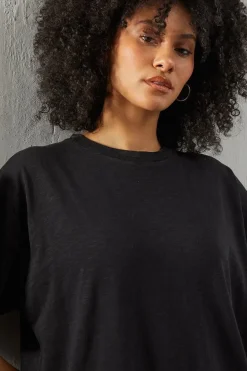 Boxy Fringe Hem T-shirt Dress