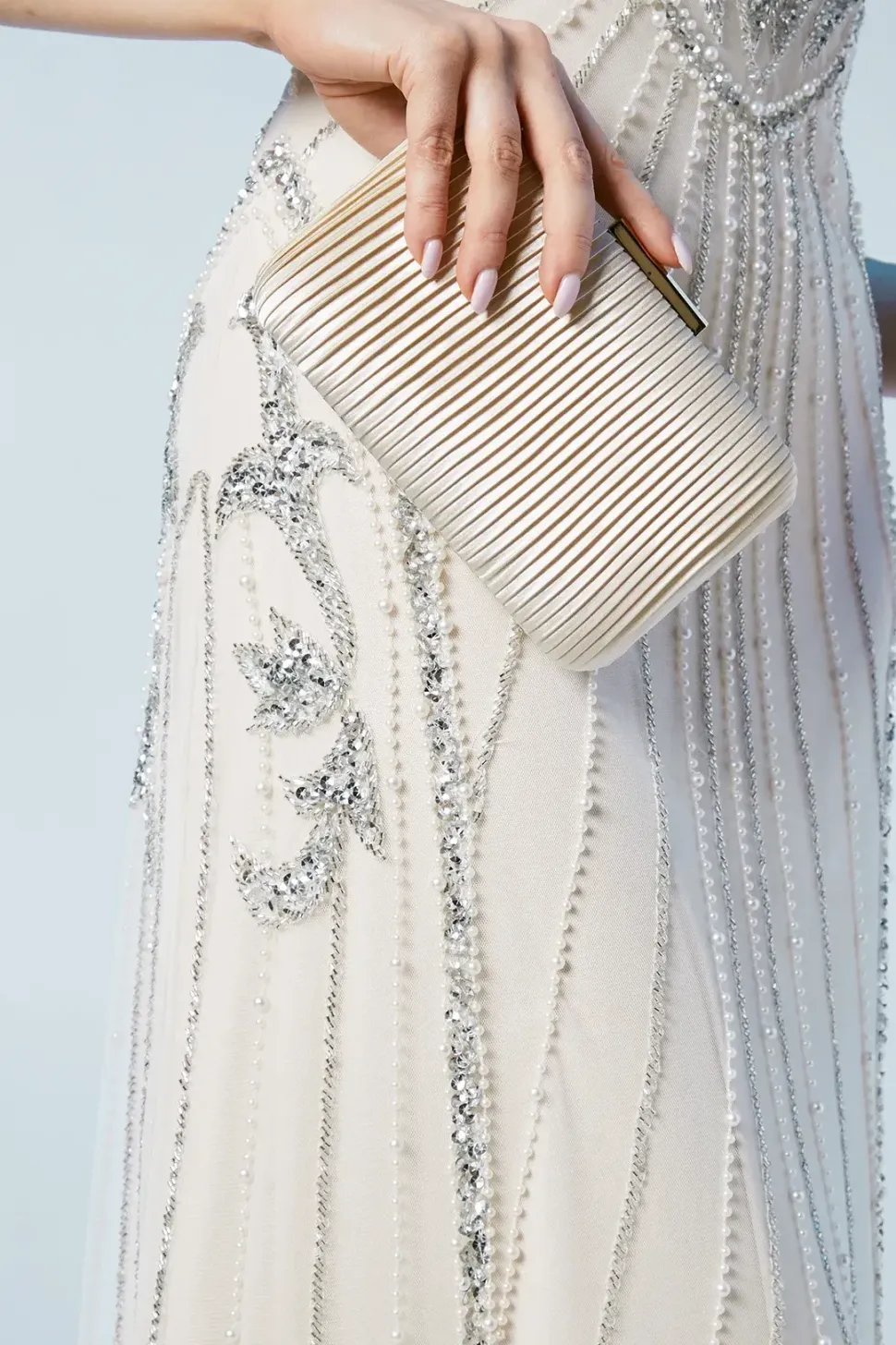 Bridal Brooke Satin Clutch Bag