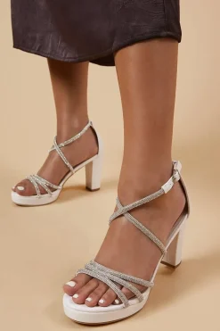 Bridal Soraya Diamante Platform High Heel Sandals
