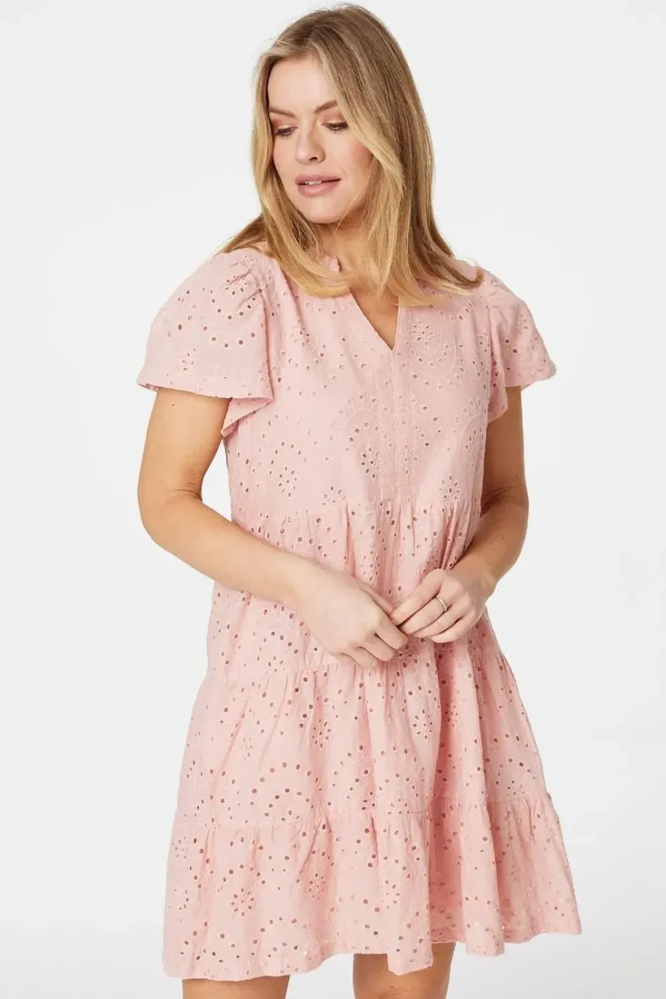 Broderie Anglaise Short Dress