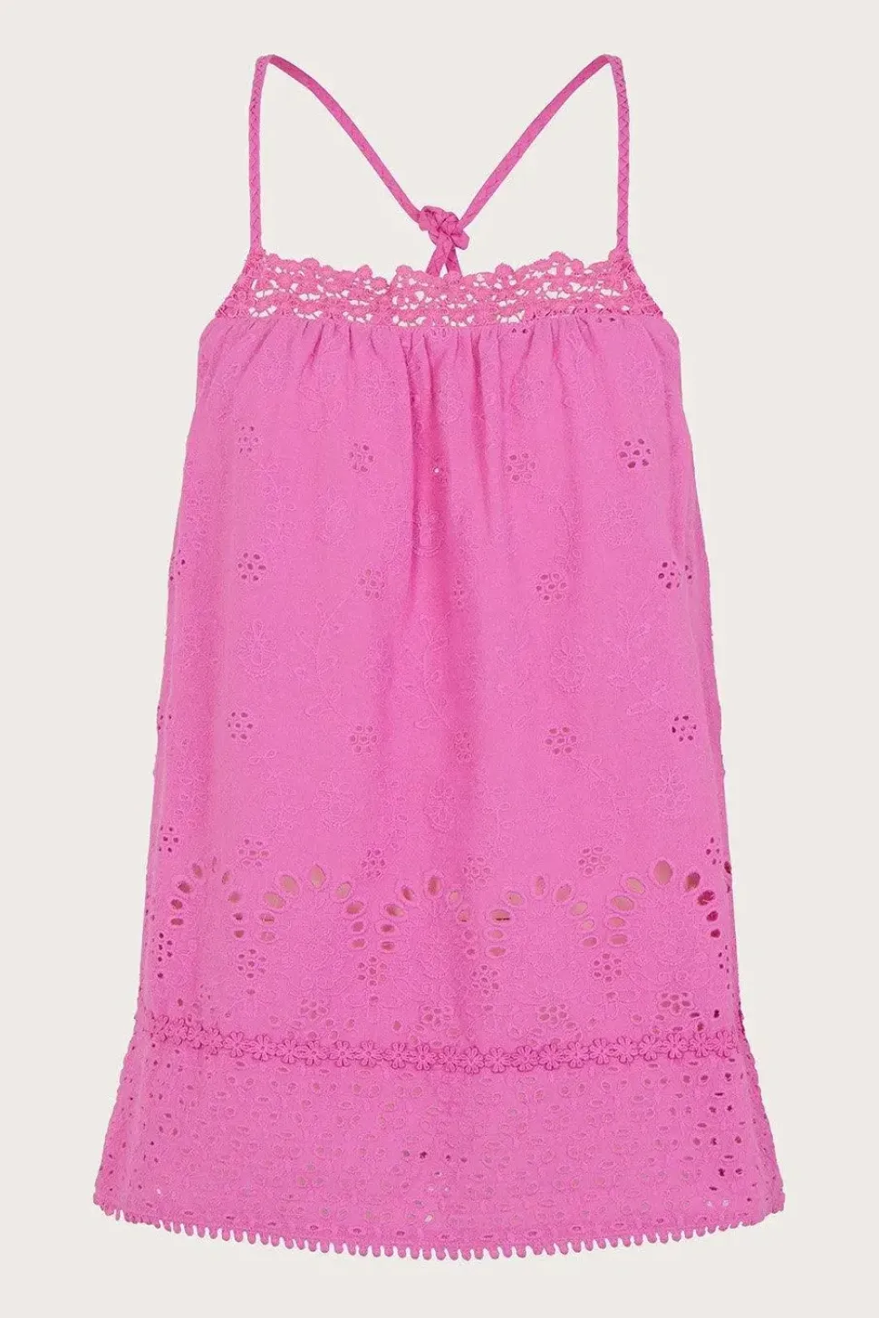 Broderie Detail Cami Top in Sustainable Cotton