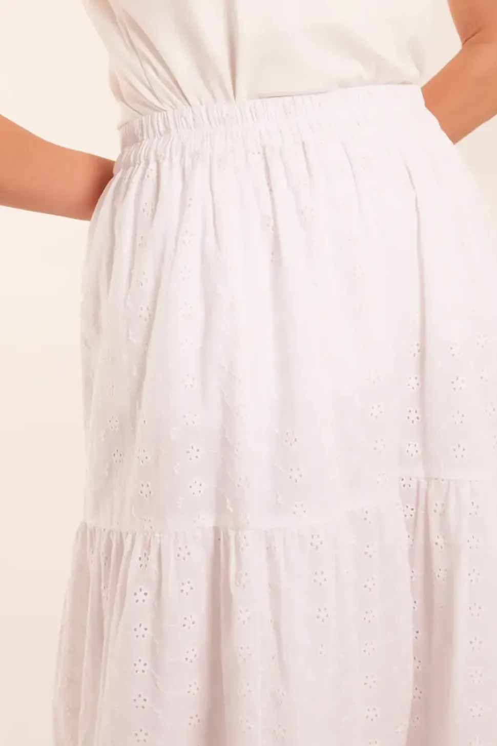 Broderie Detail Maxi Skirt