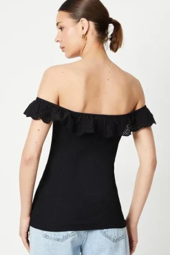 Broderie Frill Square Neck Vest