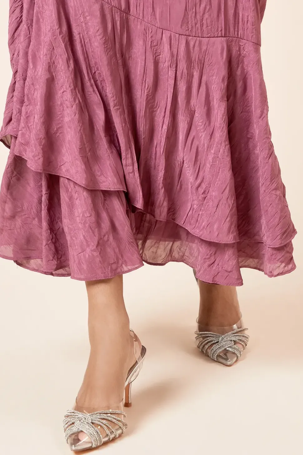 Brooke Crystal Vinyl Sling Back Court Shoes