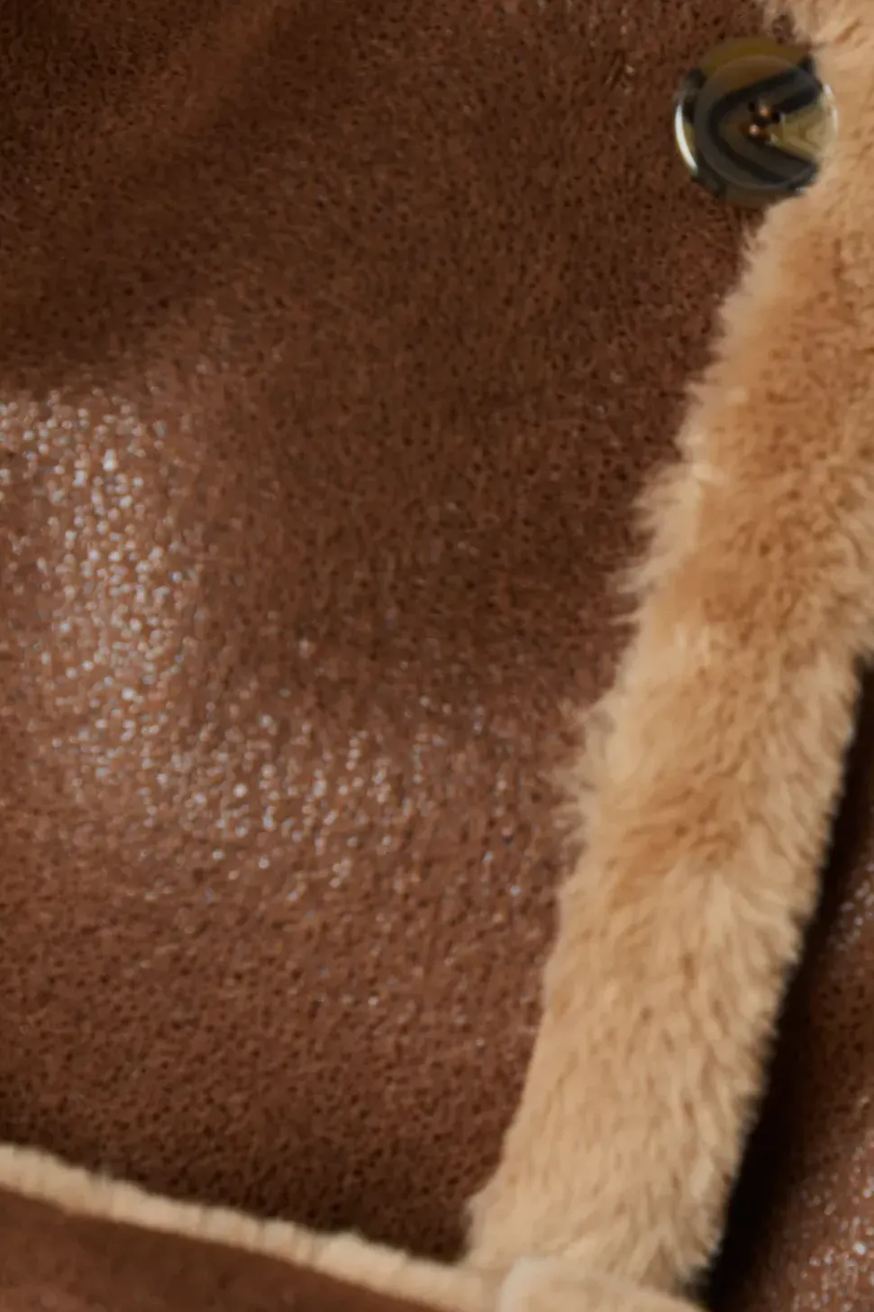 Brown Suede Cropped Aviator Jacket